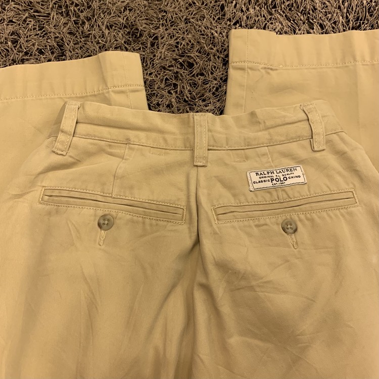 90s Polo Ralph lauren Two tuck Wide Chino Pants (23) : OLDCOMPANY