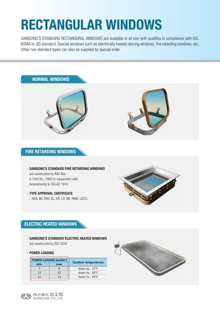 WINDOWS & SIDE SCUTTLE : SY TECH KOREA