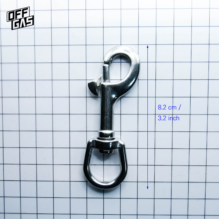 Marine Grade Stainless Steel 316 Scuba Diving Clips Heavy Duty Single Ended Trigger Clasp Pet Buckle Flagpole Clips AOWESM Swivel Eye Bolt Snap Hooks 2 Pieces 