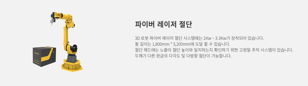 파이버 레이저 절단 - 3D 로봇 파이버 레이저 절단 시스템