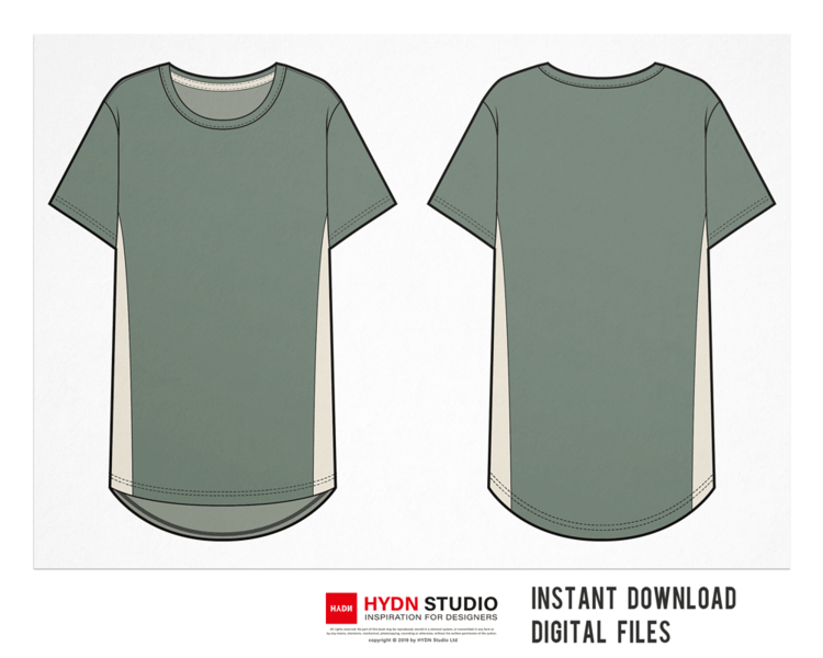 Premium Vector | Short sleeve t shirt tops technical fashion flat sketch  vector illustration template for kids