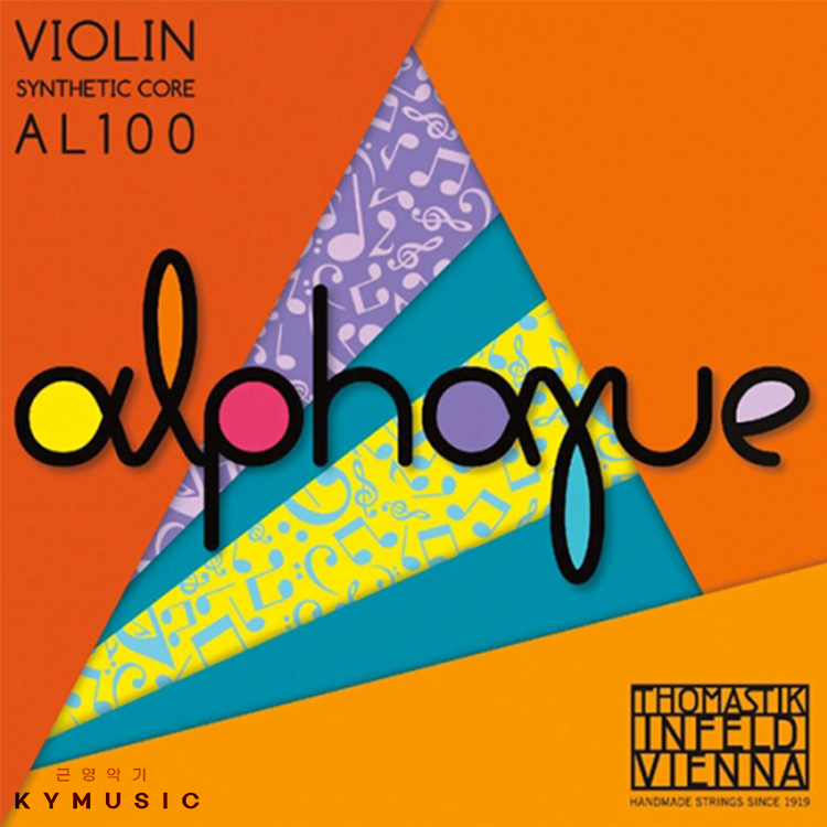 Cordes Alto Thomastik-Infeld Alphayue - Noyau Nylon - Do 3/4 - Enveloppe Monel - Tension Moyenne - Échelle 350 Mm