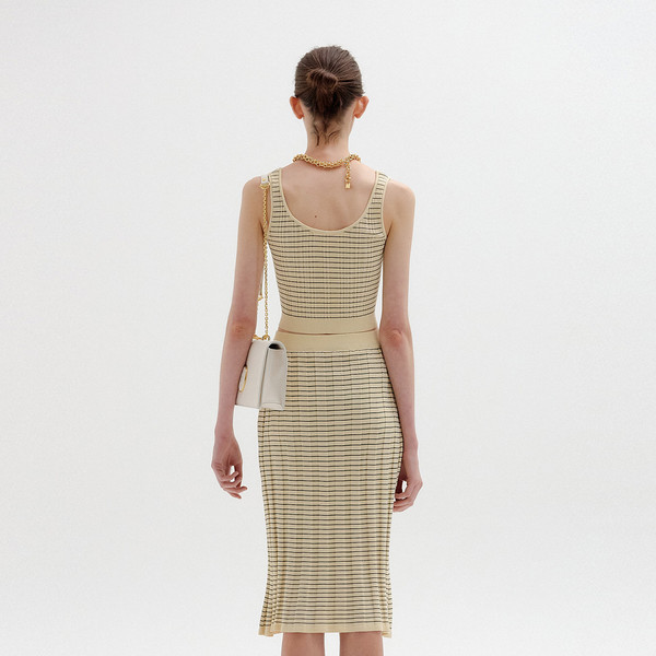 EENK☆25SS☆Straight Knit Skirt - Cream EENK SHOP