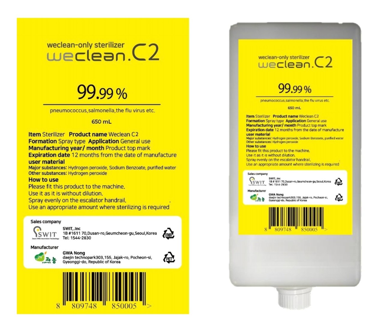 weclean diinfectant - c2