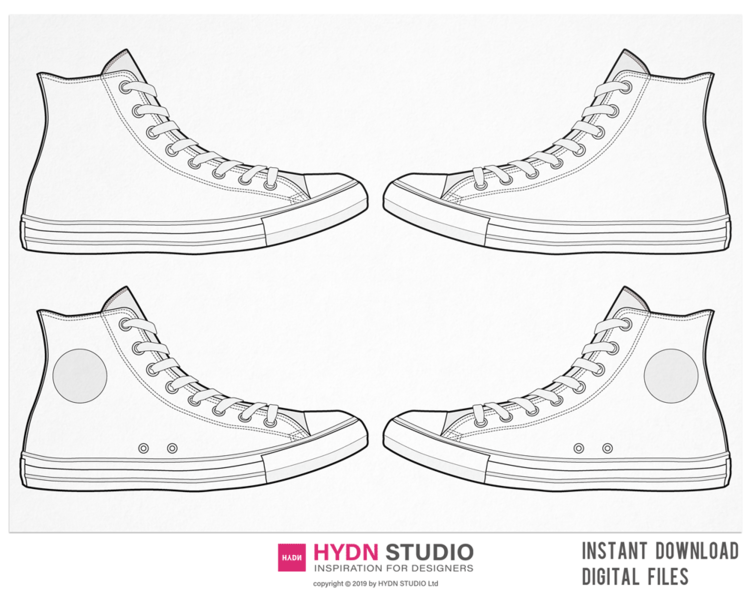 High Top Shoes Converse Design : HYDNSTUDIOㅣAll about digital fashion design