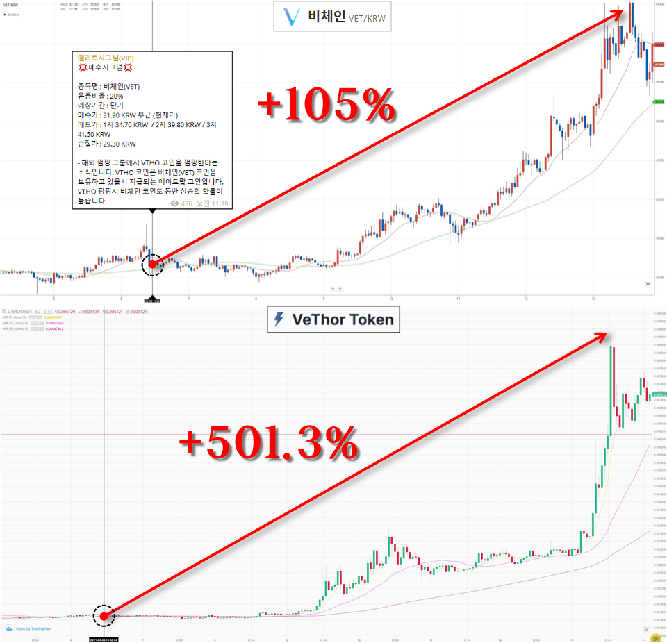 비체인(VET) - 20210206 추천종목 : 엘리트시그널