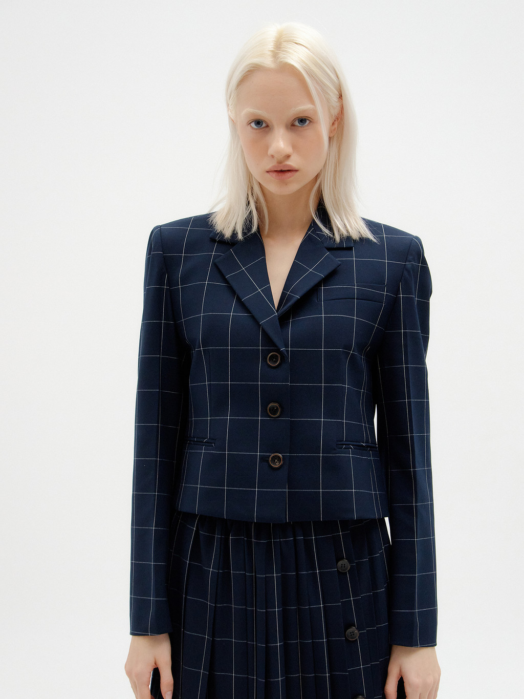 SAVI Single-Breasted Blazer - Navy 