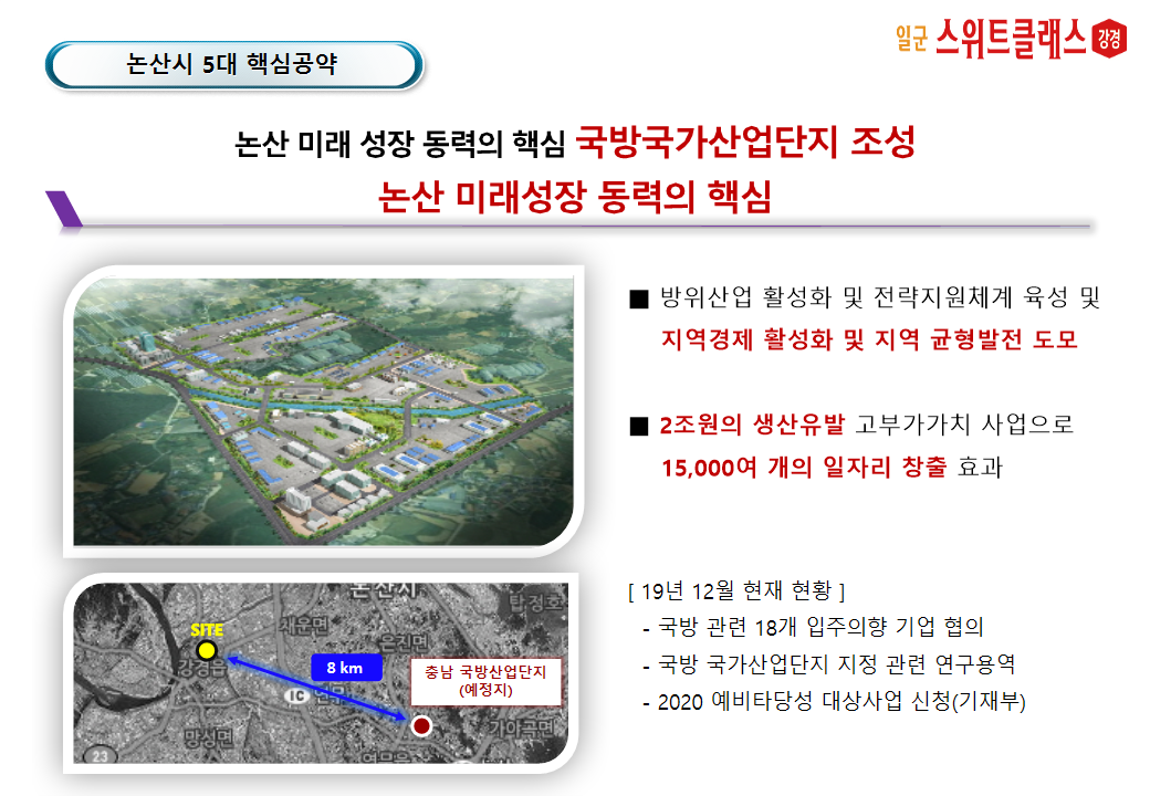강경 논산 스위트클래스 국방산업단지 계획도
