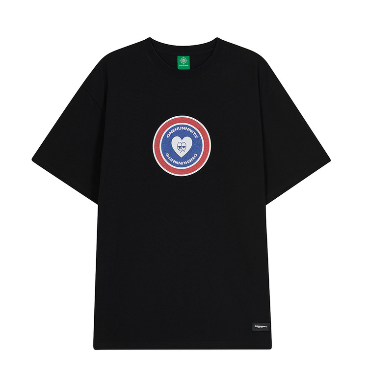 HEART LOGO T-SHIRT_BLACK : ONEHUNNNIT