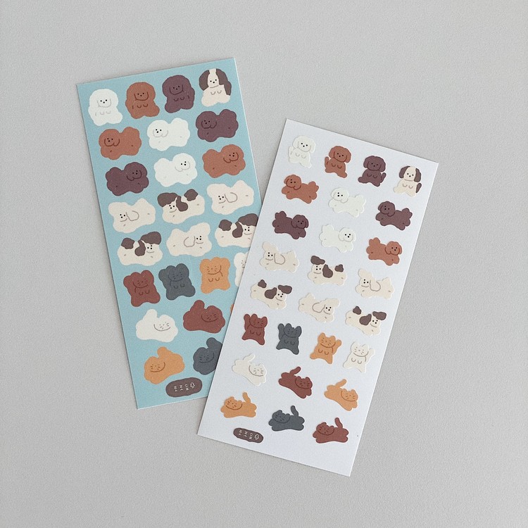 popo soop mollang dog cat seal sticker lovticker