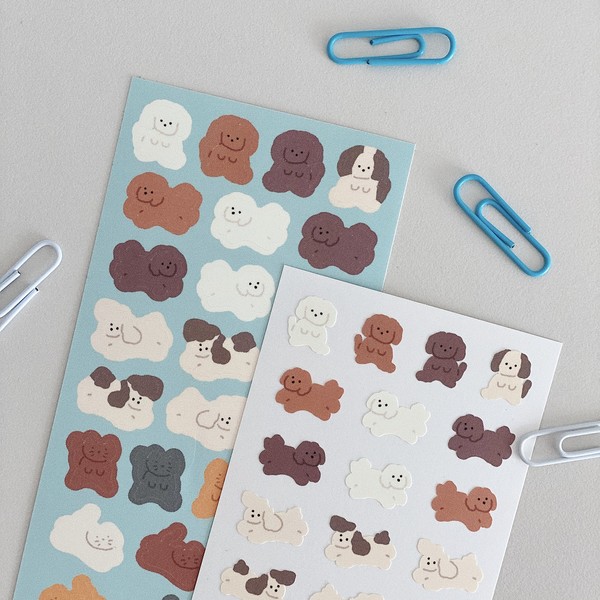 popo soop mollang dog cat seal sticker lovticker