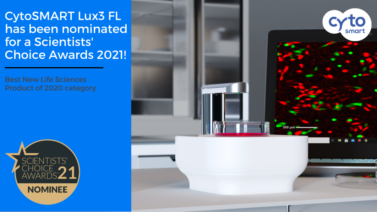 CytoSMART Lux3 FL nominated in the Best New Life Sciences Product of