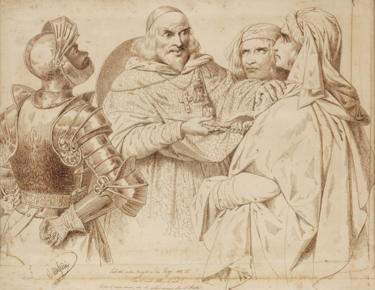 Cesare Mussini, Salviati alla congiura dei Pazzi
