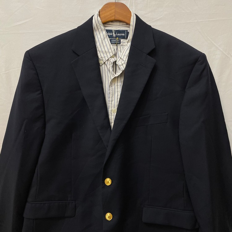 Ralph lauren navy store blazer gold buttons