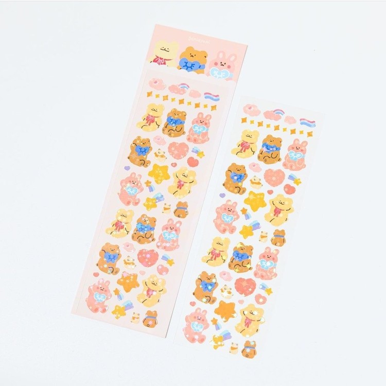 GenieYoni | Gomgomi and Friends Sticker (Shiny / White Pearl) : Lovticker