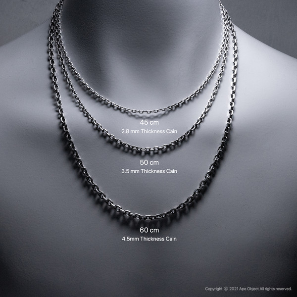 Bone Lock Chain Necklace ᆞSilver 925