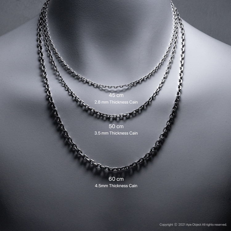 Cutting Chain NecklaceㆍSilver 925 : Ape Object