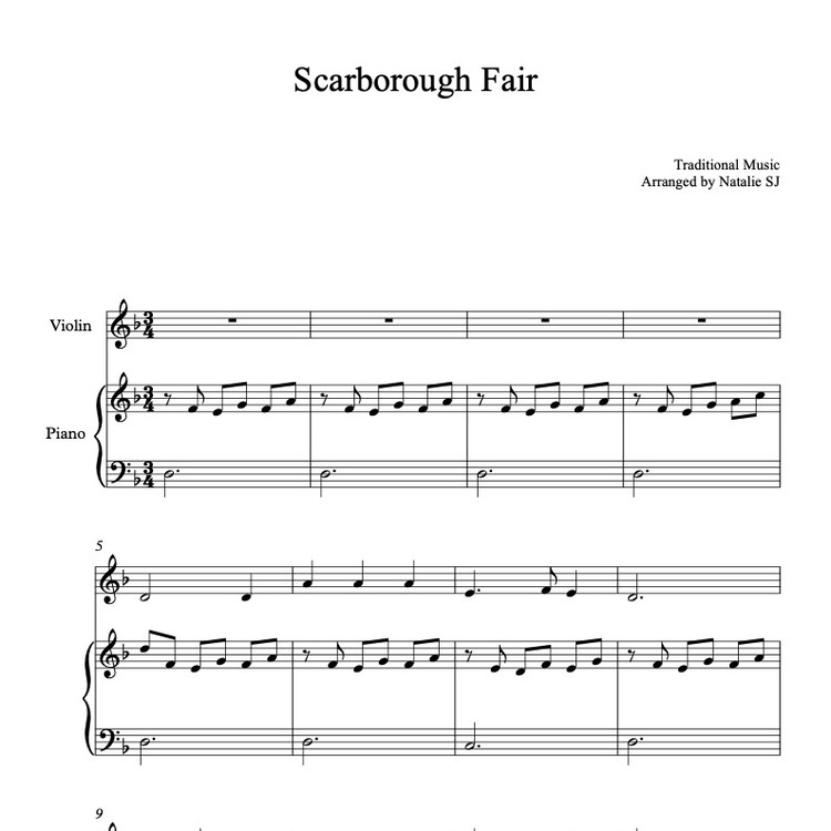 Scarborough Fair Sheet music for Violin (Solo)