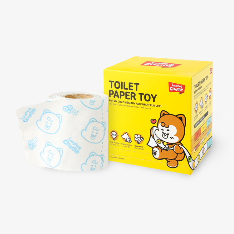 toilet paper dog toy