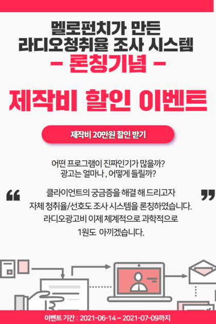 2022년 3라운드 라디오 청취율 순위 1위부터 3위까지 : 네이버 블로그 라디오청취율 자체조사솔루션 런칭기념> 제작비 20만원 지원 이벤트 : 멜로펀치 Cm송 사운드마케팅에 대하여 안내” style=”width:100%” title=”라디오청취율 자체조사솔루션 런칭기념> 제작비 20만원 지원 이벤트 : 멜로펀치 CM송 사운드마케팅에 대하여 안내”><figcaption>라디오청취율 자체조사솔루션 런칭기념> 제작비 20만원 지원 이벤트 : 멜로펀치 Cm송 사운드마케팅에 대하여 안내</figcaption></figure>
<figure><img decoding=