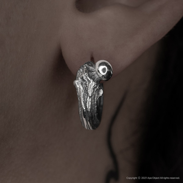 Bone Earring(A part)ㆍSilver 925