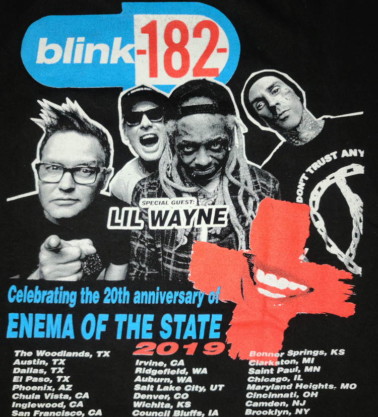 blink 182 lil wayne tour merch