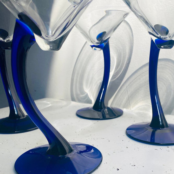 GOODS — Vintage Cobalt Blue Martini Glass