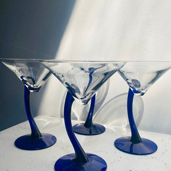 GOODS — Vintage Cobalt Blue Martini Glass