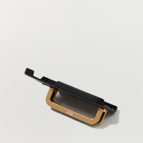 【EENK】Phone Case with Leather Strap Black Check Phone Case with Leather Strap Black Check : EENK SHOP