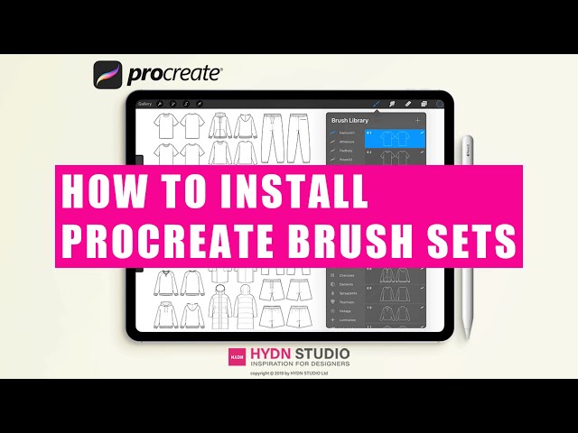 How To Install Procreate Brush Sets (.brushset) : HYDNSTUDIO