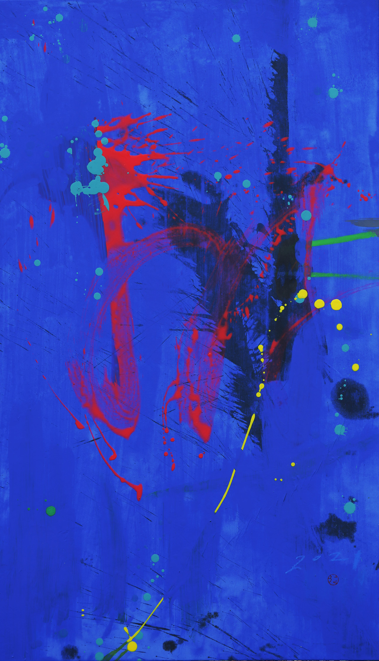 그리고, 은밀한 일상의 서사_권기철_91x53cm_한지위에혼합재료_2021