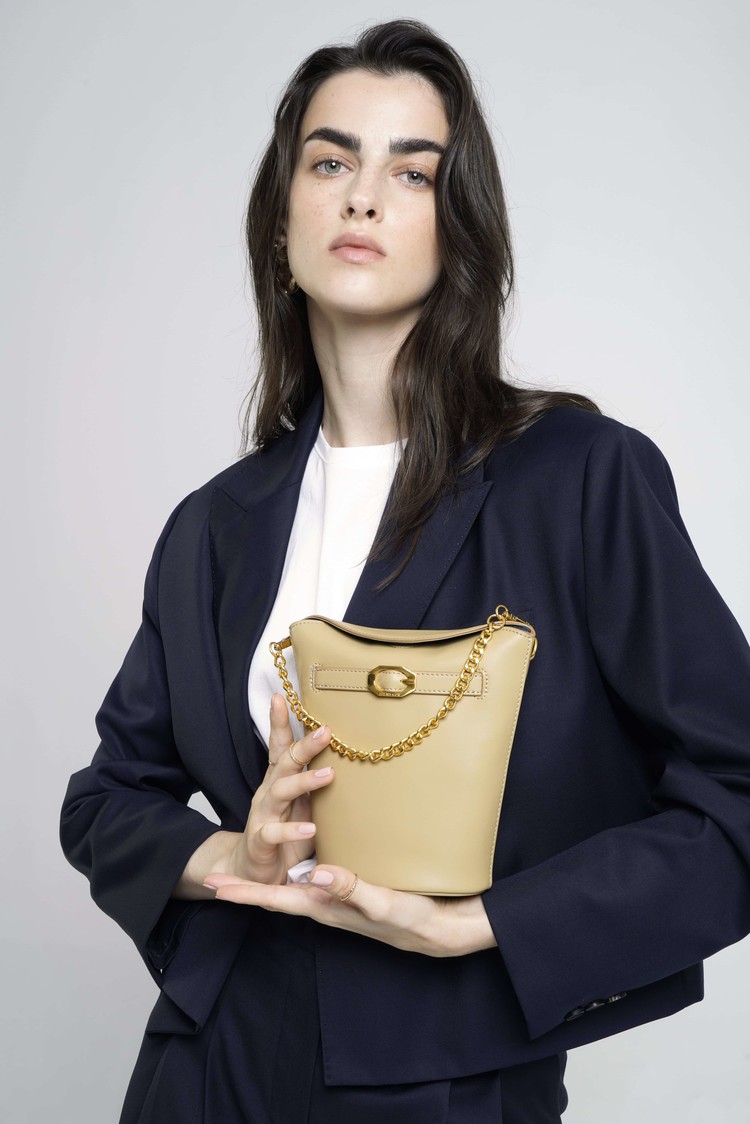 HIEMS COR) 69 AGO BAG YELLOW BEIGE/ASH BLUE : wink. - Global