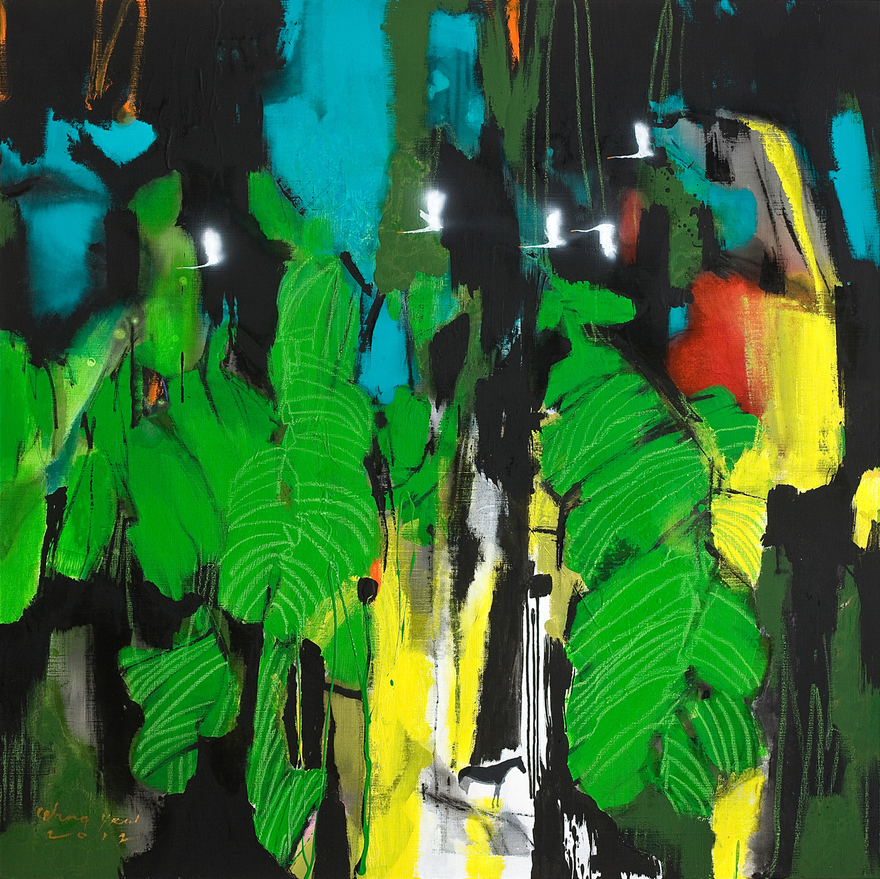신무릉도원도/동행, 145×145cm, 2017