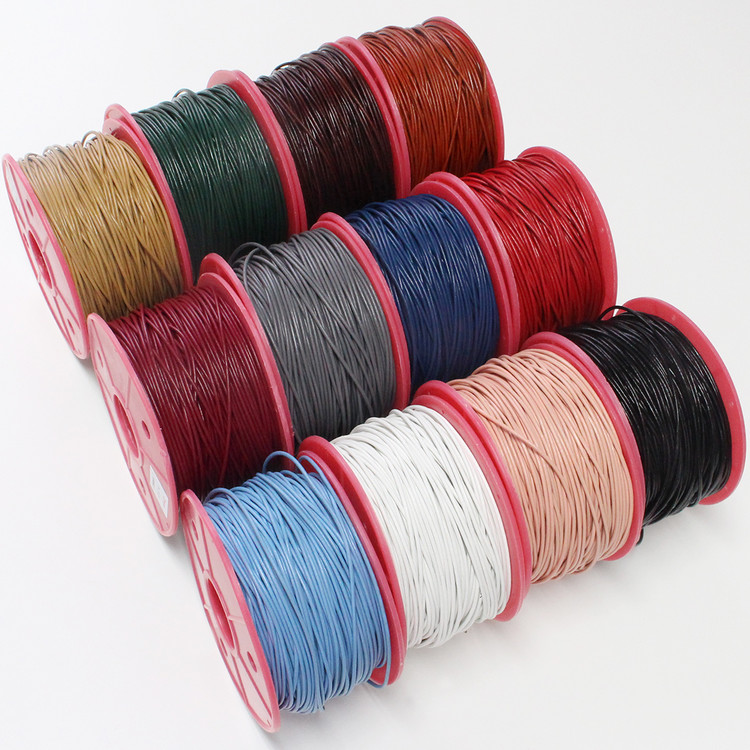 2M(200cm) - 두께 2mm 원형 둥근 라운드 천연 소가죽 끈 수입산 자체 제작 : 엔조이모카 Enjoy Mocca