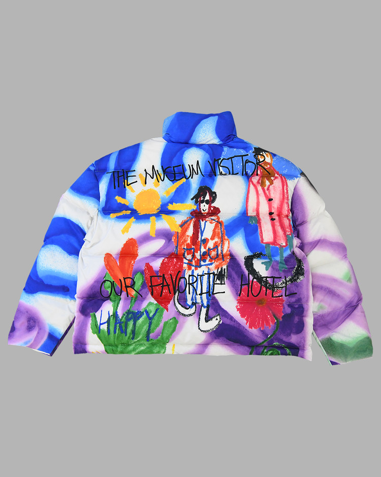 ジャケット・アウター The Museum Visitor Children Printed MUSEUM HOTEL DOWN JACKET : THE MUSEUM VISITOR