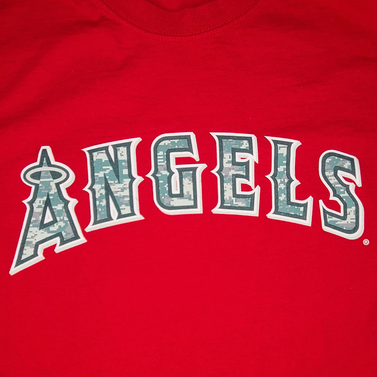 ANAHEIM ANGELS (DIGITAL CAMO) - #27 MIKE TROUT (XL) JERSEY TEE : VNTGdept