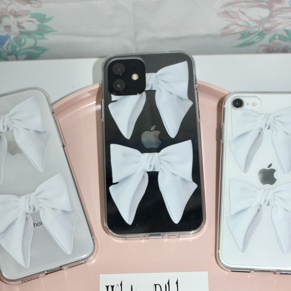 【韓国Attends アテンズ】WHITE RIBBON CASE 韓国Attends アテンズ】WHITE RIBBON CASE (Attends/iPhone
