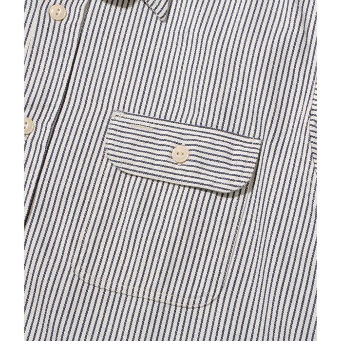 Hickory Stripe Work Shirt [Off White] : Semi Basement General Store