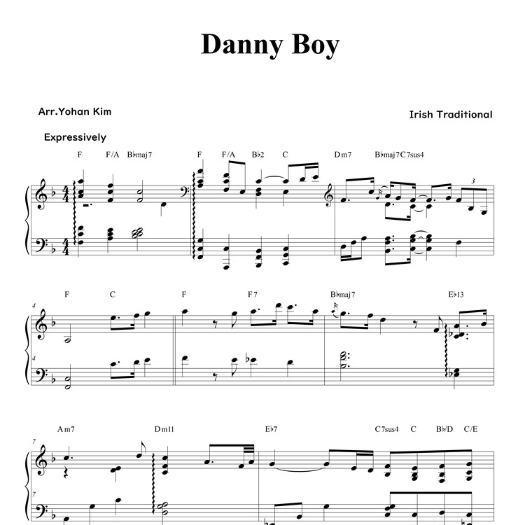 Danny Boy (Lead Sheet With Lyrics Sheet Music For Piano, 45% OFF