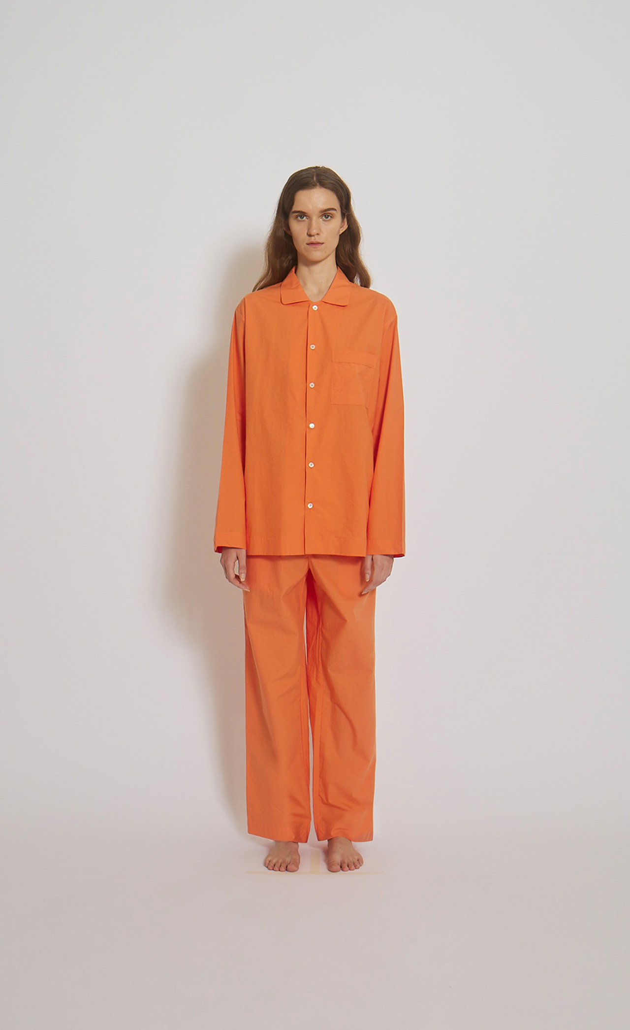 100% Cotton Pajamas for Unisex<br><div class="main-02-kr-title";>코튼 오렌지 파자마</div>