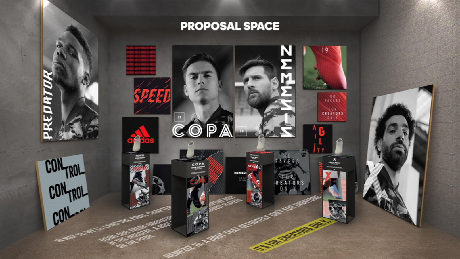<p style="margin-left:10px;">Space Design</p><h5 style="margin-left:10px">adidas Promotion Zone</h5>