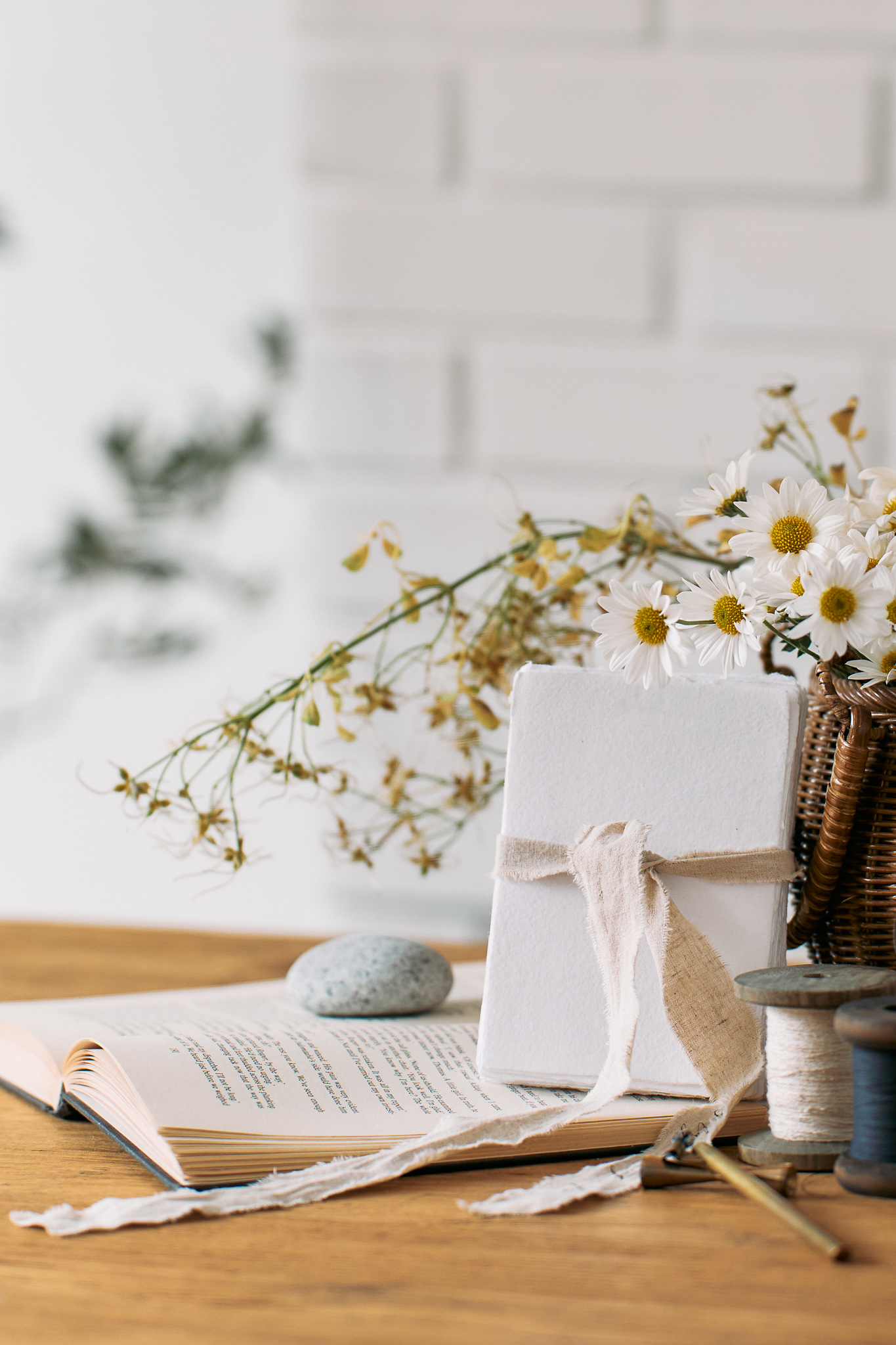 [A6] Handmade Paper - White : LEONY