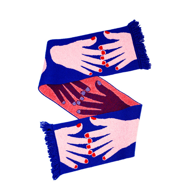 Hand in Hand- Grayjuice art studio's ORIGINAL ART Muffler