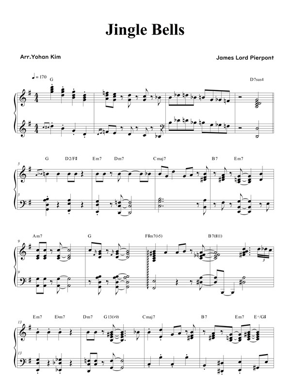 Yohan Kim Jazz Piano Sheet Music