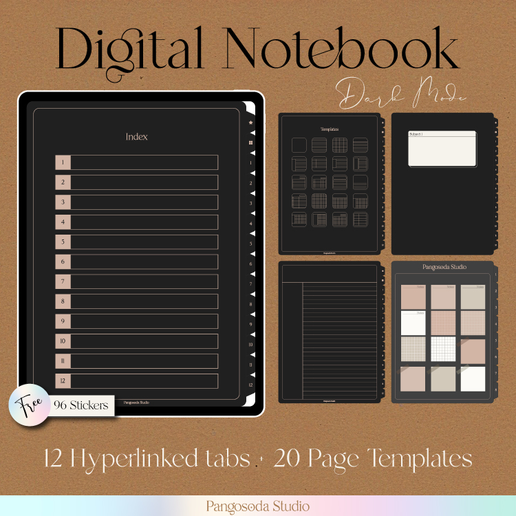 PDF 30 Pastel Rainbow Digital Note Taking Templates GoodNotes Size Students College Notebook Paper