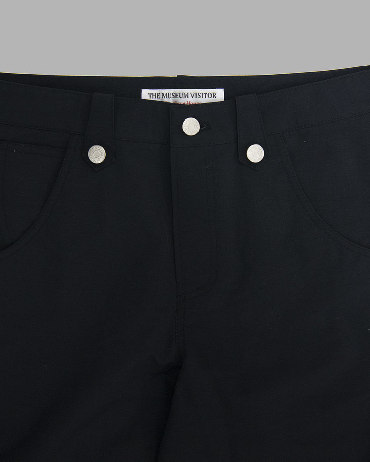TWISTED HEART ZIPPER NYLON PANTS (BLACK) : THE MUSEUM VISITOR