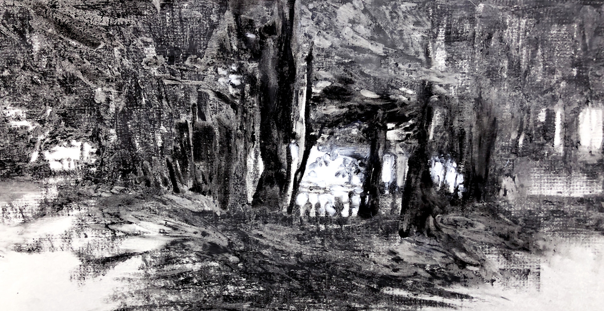 <span style="font-size: 14px; font-family: 'Gilroy' !important;">내가 바라는 틈,29.1x15.4, oil pastel on tracing paper, 2020 - 강연이</span>