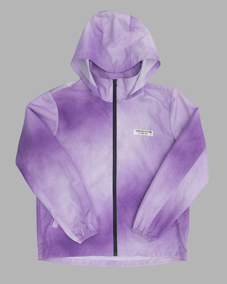 SPRAYED PRINTED WINDBREAKER (PURPLE) : THE MUSEUM VISITOR