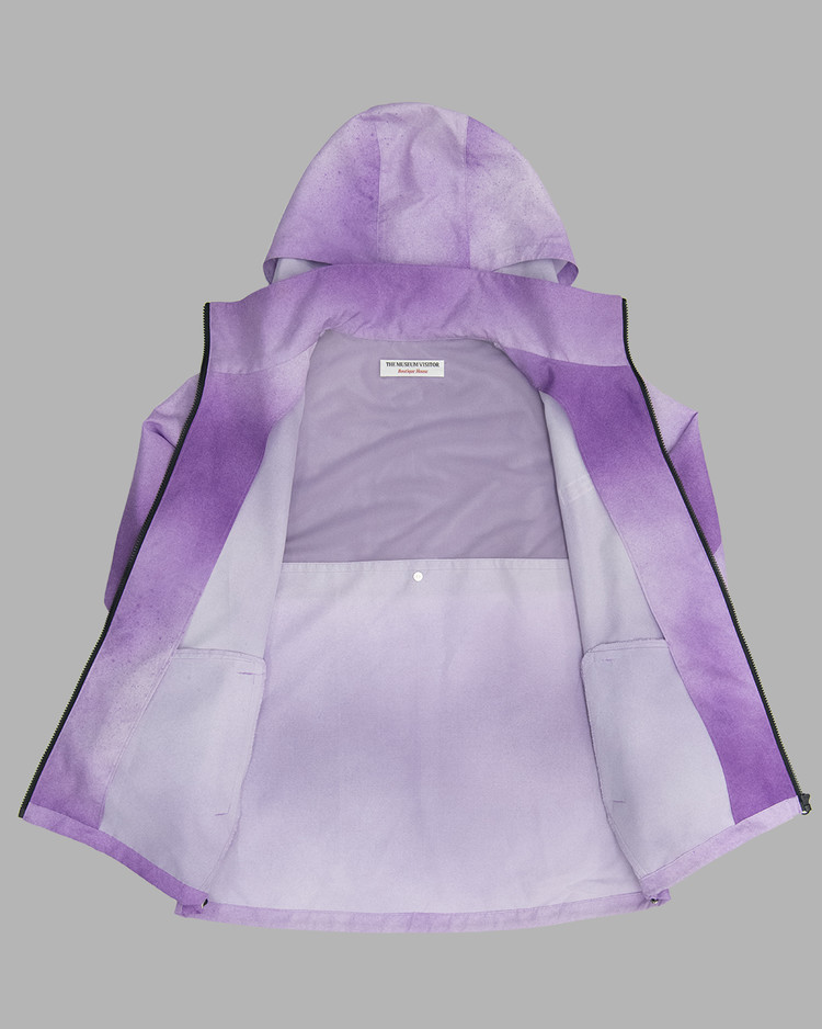 【THE MUSEUM VISITOR】SPRAYED PRINTED WINDBREAKER SPRAYED PRINTED WINDBREAKER (ORANGE) : THE MUSEUM VISITOR