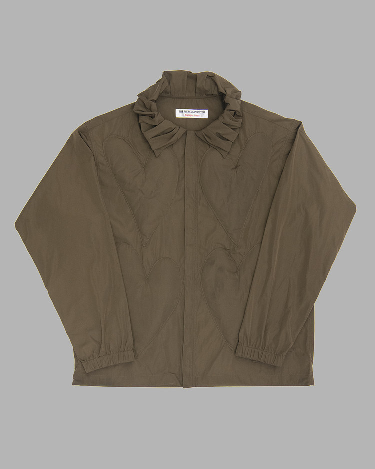 HEART EMBOSSED JACKET (BROWN) : THE MUSEUM VISITOR
